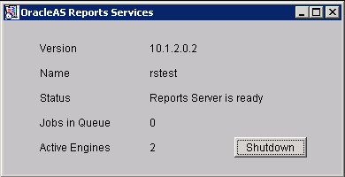 Test Oracle Reports Server is running